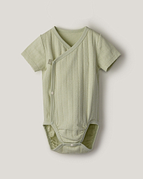 Набор боди кимоно из фактурной ткани в зеленом и розовом цвете от бренда Anna Leon