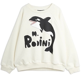 Свитшот с изображением кита от бренда Mini Rodini