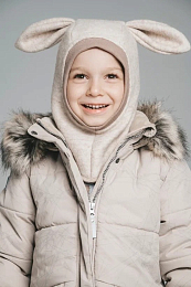 Шапка-шлем Bunny beige от бренда Peppihat