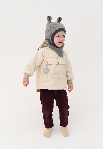 Шапка-шлем Hippo grey от бренда Peppihat