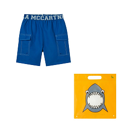 Шорты для плавания однотонные синие от бренда Stella McCartney kids