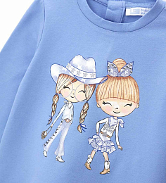 Лонгслив в голубом цвете Cowboy girls от бренда Original Marines