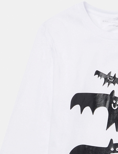 Лонгслив Halloween Bat Print от бренда Stella McCartney kids