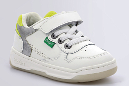 Кеды KICKELSEY WHITE SILVER LIGHT GREEN от бренда KicKers