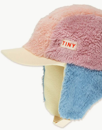 Кепка розово-голубого цвета COLOR BLOCK от бренда Tinycottons