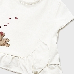 Комплект одежды: 2 футболки и 2 шорт с принтом медведей от бренда Mayoral