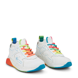 Кроссовки белые с цветными шнурками от бренда Stella McCartney kids