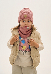 Шапка Knot merino fleece pale rose от бренда Peppihat