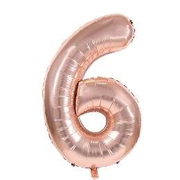 Воздушный шар 6 лет Rose Gold от бренда Tim & Puce Factory