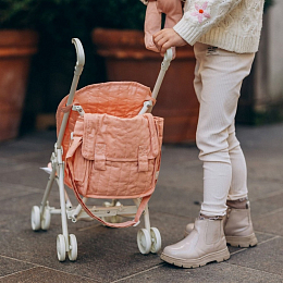 Сумка для детской коляски и пеленальный матрасик розового цвета от бренда Olli Ella