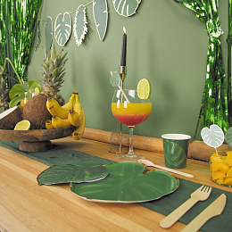 Тарелки Тропический лист с золотом 8 шт от бренда Tim & Puce Factory