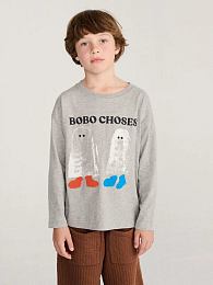 Лонгслив grey Booty Ghosts от бренда Bobo Choses
