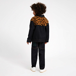 Куртка джинсовая с вставкой Teddy leopard от бренда Kenzo