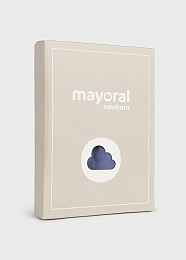 Лонгслив, ползунки и кардиган синего цвета от бренда Mayoral
