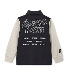 Поло с контрастными рукавами от бренда Original Marines