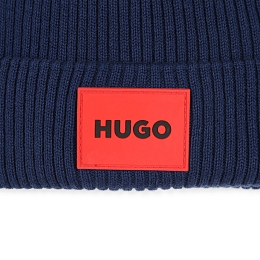 Шапка синяя Red Logo от бренда HUGO