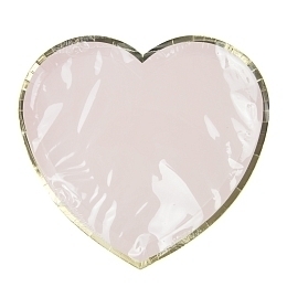 Тарелки Розовое сердце с золотом 8 шт от бренда Tim & Puce Factory
