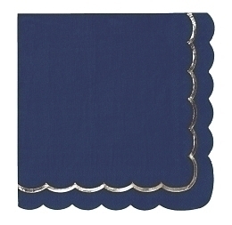 Салфетки Синий темный с золотом 16 шт от бренда Tim & Puce Factory