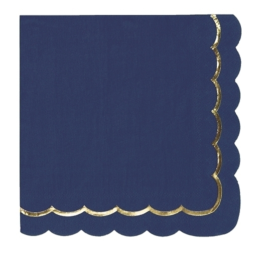 Салфетки Синий темный с золотом 16 шт от бренда Tim & Puce Factory