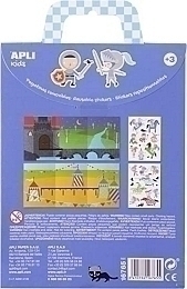 Многоразовые наклейки "Рыцари" + постеры от бренда Apli Kids