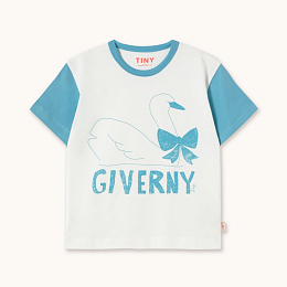 Футболка Swan with a bow от бренда Tinycottons Белый