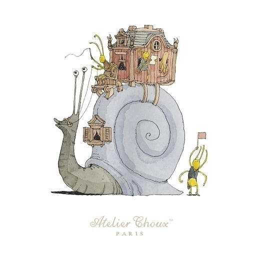 Пеленка Snail Riding от бренда Atelier choux