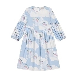 Платье с принтом облаков и единорогов от бренда Stella McCartney kids