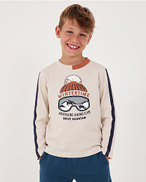 Лонгслив Mountain print от бренда Boboli
