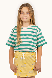 Футболка STRIPES GREEN от бренда Tinycottons Зеленый Молочный