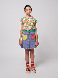 Юбка Color block denim от бренда Bobo Choses