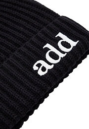Шапка черная с отворотом от бренда ADD