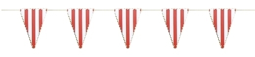 Гирлянда Винтажный цирк флаги с золотом 3 м от бренда Tim & Puce Factory