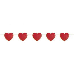 Гирлянда Красные сердца с золотом 3 м от бренда Tim & Puce Factory