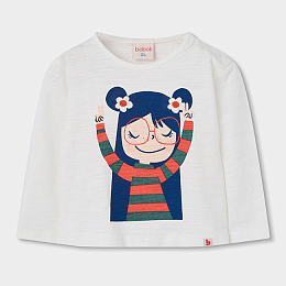 Лонгслив Bespectacled girls от бренда Boboli