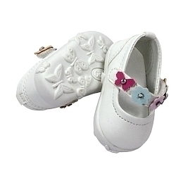 Туфли белые с цветочным ремешком для куклы от бренда Gotz