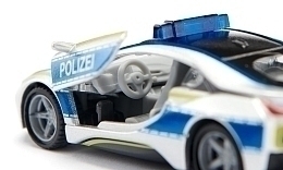 Модель полицеской машины BMW i8, 1:50 от бренда Siku