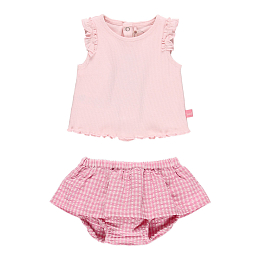 Футболка и блумеры Pink check от бренда Boboli
