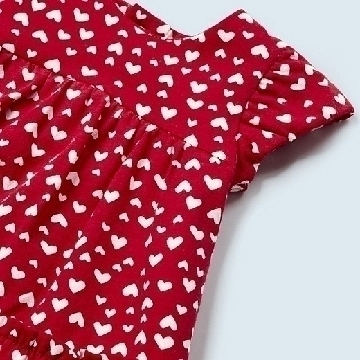 Платье красное с сердечками и повязка на голову от бренда Mayoral