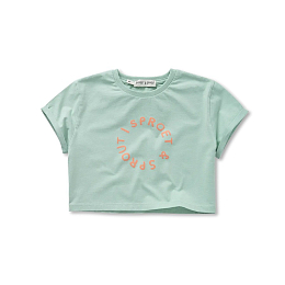 Футболка кроп Boxy green от бренда Sproet & Sprout Салатовый