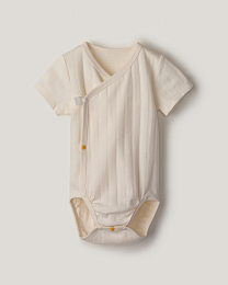 Набор боди кимоно из фактурной ткани в зеленом и розовом цвете от бренда Anna Leon