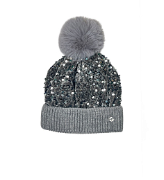 Шапка серого цвета с пайетками от бренда Original Marines