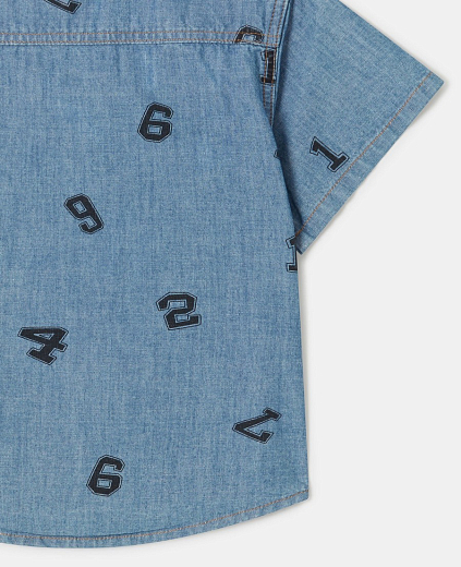 Рубашка Numbers Print от бренда Stella McCartney kids