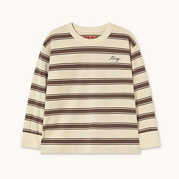 Лонгслив RETRO STRIPES Cacao от бренда Tinycottons