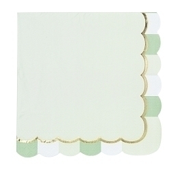 Салфетки Пастельный зеленый с золотом 16 шт от бренда Tim & Puce Factory