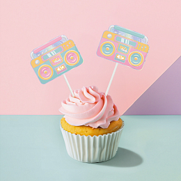 Шпажки Вечеринка 90-х с золотом 10 шт от бренда Tim & Puce Factory