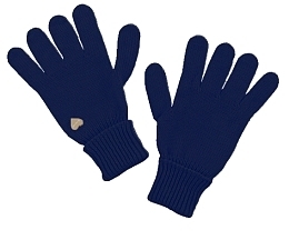Перчатки темно-синего цвета с сердцем от бренда IL Trenino